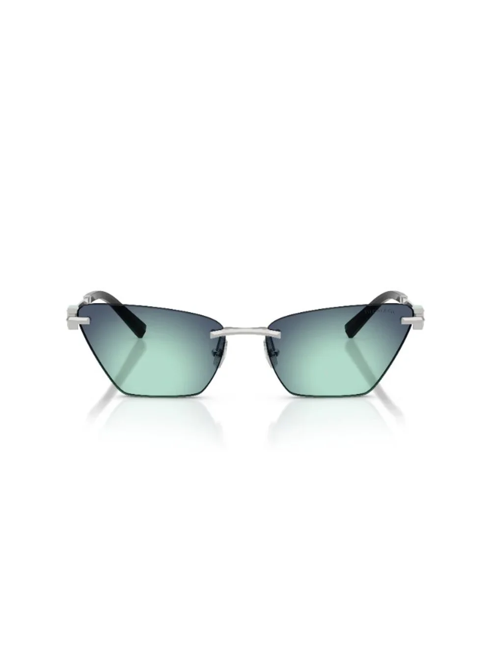 New Tiffany Women's Sunglasses Silver Blue Lens Metal Frame TF3120 60019S 61